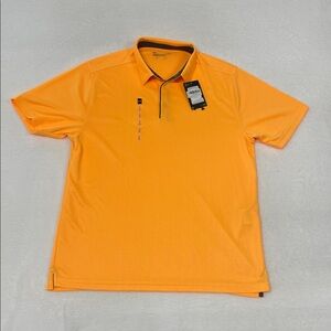 NWT Under Armour Tech Polo Short Sleeve Loose Orange Mens Large